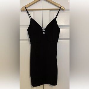 CHARLOTTE RUSSE  Vtg Y2K Intimate Goth Sz M Rhinestone Accent Strappy Mini Dress